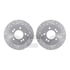 7512-21013 by DYNAMIC FRICTION COMPANY - Rotors-Drilled & Slotted-Silver w/ 5000 Advanced Brake Pads Incl Hdw