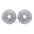 7512-21048 by DYNAMIC FRICTION COMPANY - Rotors-Drilled & Slotted-Silver w/ 5000 Advanced Brake Pads Incl Hdw