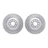 7512-26022 by DYNAMIC FRICTION COMPANY - Rotors-Drilled & Slotted-Silver w/ 5000 Advanced Brake Pads Incl Hdw