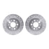 7512-27026 by DYNAMIC FRICTION COMPANY - Rotors-Drilled & Slotted-Silver w/ 5000 Advanced Brake Pads Incl Hdw