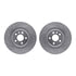 7512-27054 by DYNAMIC FRICTION COMPANY - Rotors-Drilled & Slotted-Silver w/ 5000 Advanced Brake Pads Incl Hdw