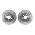 7512-27053 by DYNAMIC FRICTION COMPANY - Brake Rotor - Drilled & Slotted - Silver w/5000 Brake Pads & HW Kit