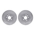 7512-27059 by DYNAMIC FRICTION COMPANY - Brake Rotor - Drilled & Slotted - Silver w/5000 Brake Pads & HW Kit
