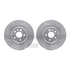 7512-27293 by DYNAMIC FRICTION COMPANY - Rotors-Drilled & Slotted-Silver w/ 5000 Advanced Brake Pads Incl Hdw