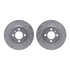 7512-31015 by DYNAMIC FRICTION COMPANY - Rotors-Drilled & Slotted-Silver w/ 5000 Advanced Brake Pads Incl Hdw