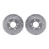 7512-31027 by DYNAMIC FRICTION COMPANY - Rotors-Drilled & Slotted-Silver w/ 5000 Advanced Brake Pads Incl Hdw