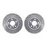 7512-31053 by DYNAMIC FRICTION COMPANY - Brake Rotor - Drilled & Slotted - Silver w/5000 Brake Pads & HW Kit