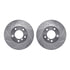 7512-31069 by DYNAMIC FRICTION COMPANY - Rotors-Drilled & Slotted-Silver w/ 5000 Advanced Brake Pads Incl Hdw