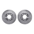 7512-31071 by DYNAMIC FRICTION COMPANY - Rotors-Drilled & Slotted-Silver w/ 5000 Advanced Brake Pads Incl Hdw