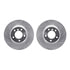 7512-31074 by DYNAMIC FRICTION COMPANY - Rotors-Drilled & Slotted-Silver w/ 5000 Advanced Brake Pads Incl Hdw