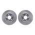 7512-31080 by DYNAMIC FRICTION COMPANY - Brake Rotor - Drilled & Slotted - Silver w/5000 Brake Pads & HW Kit