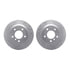 7512-31086 by DYNAMIC FRICTION COMPANY - Rotors-Drilled & Slotted-Silver w/ 5000 Advanced Brake Pads Incl Hdw