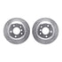 7512-31090 by DYNAMIC FRICTION COMPANY - Brake Rotor - Drilled & Slotted - Silver w/5000 Brake Pads & HW Kit