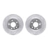 7512-31096 by DYNAMIC FRICTION COMPANY - Rotors-Drilled & Slotted-Silver w/ 5000 Advanced Brake Pads Incl Hdw