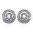 7512-31098 by DYNAMIC FRICTION COMPANY - Rotors-Drilled & Slotted-Silver w/ 5000 Advanced Brake Pads Incl Hdw