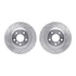 7512-31111 by DYNAMIC FRICTION COMPANY - Brake Rotor - Dimpled & Slotted - Silver w/5000 Brake Pads & HW Kit