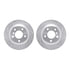 7512-31129 by DYNAMIC FRICTION COMPANY - Rotors-Drilled & Slotted-Silver w/ 5000 Advanced Brake Pads Incl Hdw