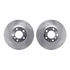 7512-31130 by DYNAMIC FRICTION COMPANY - Rotors-Drilled & Slotted-Silver w/ 5000 Advanced Brake Pads Incl Hdw