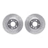 7512-31147 by DYNAMIC FRICTION COMPANY - Rotors-Drilled & Slotted-Silver w/ 5000 Advanced Brake Pads Incl Hdw