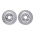 7512-31159 by DYNAMIC FRICTION COMPANY - Rotors-Drilled & Slotted-Silver w/ 5000 Advanced Brake Pads Incl Hdw