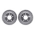 7512-31240 by DYNAMIC FRICTION COMPANY - Rotors-Drilled & Slotted-Silver w/ 5000 Advanced Brake Pads Incl Hdw