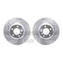 7512-31358 by DYNAMIC FRICTION COMPANY - Rotors-Drilled & Slotted-Silver w/ 5000 Advanced Brake Pads Incl Hdw