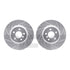 7512-31504 by DYNAMIC FRICTION COMPANY - Rotors-Drilled & Slotted-Silver w/ 5000 Advanced Brake Pads Incl Hdw