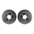 7512-32010 by DYNAMIC FRICTION COMPANY - Rotors-Drilled & Slotted-Silver w/ 5000 Advanced Brake Pads Incl Hdw