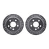 7512-32015 by DYNAMIC FRICTION COMPANY - Rotors-Drilled & Slotted-Silver w/ 5000 Advanced Brake Pads Incl Hdw