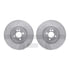 7512-32089 by DYNAMIC FRICTION COMPANY - Rotors-Drilled & Slotted-Silver w/ 5000 Advanced Brake Pads Incl Hdw