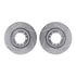 7512-37012 by DYNAMIC FRICTION COMPANY - Brake Rotor - Dimpled & Slotted - Silver w/5000 Brake Pads & HW Kit