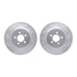 7512-39007 by DYNAMIC FRICTION COMPANY - Rotors-Drilled & Slotted-Silver w/ 5000 Advanced Brake Pads Incl Hdw