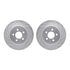 7512-39010 by DYNAMIC FRICTION COMPANY - Rotors-Drilled & Slotted-Silver w/ 5000 Advanced Brake Pads Incl Hdw