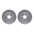 7512-39017 by DYNAMIC FRICTION COMPANY - Rotors-Drilled & Slotted-Silver w/ 5000 Advanced Brake Pads Incl Hdw