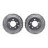 7512-39027 by DYNAMIC FRICTION COMPANY - Brake Rotor - Dimpled & Slotted - Silver w/5000 Brake Pads & HW Kit