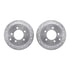 7512-39031 by DYNAMIC FRICTION COMPANY - Brake Rotor - Dimpled & Slotted - Silver w/5000 Brake Pads & HW Kit