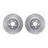 7512-39119 by DYNAMIC FRICTION COMPANY - Rotors-Drilled & Slotted-Silver w/ 5000 Advanced Brake Pads Incl Hdw
