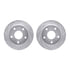 7512-40037 by DYNAMIC FRICTION COMPANY - Brake Rotor - Dimpled & Slotted - Silver w/5000 Brake Pads & HW Kit