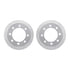 7512-40068 by DYNAMIC FRICTION COMPANY - Brake Rotor - Drilled & Slotted - Silver w/5000 Brake Pads & HW Kit