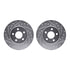 7512-40141 by DYNAMIC FRICTION COMPANY - Rotors-Drilled & Slotted-Silver w/ 5000 Advanced Brake Pads Incl Hdw