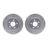 7512-40197 by DYNAMIC FRICTION COMPANY - Rotors-Drilled & Slotted-Silver w/ 5000 Advanced Brake Pads Incl Hdw