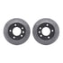 7512-40260 by DYNAMIC FRICTION COMPANY - Rotors-Drilled & Slotted-Silver w/ 5000 Advanced Brake Pads Incl Hdw