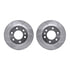 7512-40267 by DYNAMIC FRICTION COMPANY - Rotors-Drilled & Slotted-Silver w/ 5000 Advanced Brake Pads Incl Hdw
