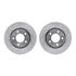 7512-40412 by DYNAMIC FRICTION COMPANY - Rotors-Drilled & Slotted-Silver w/ 5000 Advanced Brake Pads Incl Hdw