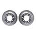 7512-40487 by DYNAMIC FRICTION COMPANY - Rotors-Drilled & Slotted-Silver w/ 5000 Advanced Brake Pads Incl Hdw