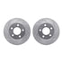 7512-42011 by DYNAMIC FRICTION COMPANY - Brake Rotor - Drilled & Slotted - Silver w/5000 Brake Pads & HW Kit