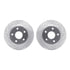 7512-42022 by DYNAMIC FRICTION COMPANY - Brake Rotor - Drilled & Slotted - Silver w/5000 Brake Pads & HW Kit
