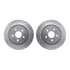 7512-42024 by DYNAMIC FRICTION COMPANY - Brake Rotor - Drilled & Slotted - Silver w/5000 Brake Pads & HW Kit