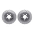 7512-42030 by DYNAMIC FRICTION COMPANY - Brake Rotor - Dimpled & Slotted - Silver w/5000 Brake Pads & HW Kit