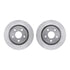 7512-42033 by DYNAMIC FRICTION COMPANY - Brake Rotor - Dimpled & Slotted - Silver w/5000 Brake Pads & HW Kit